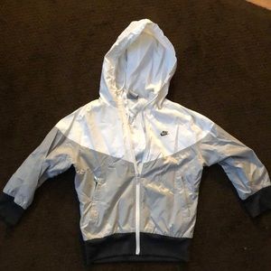 Nike grey white small windbreaker jacket
